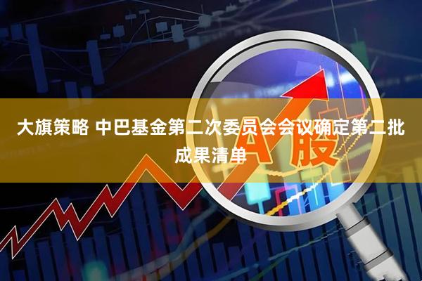 大旗策略 中巴基金第二次委员会会议确定第二批成果清单