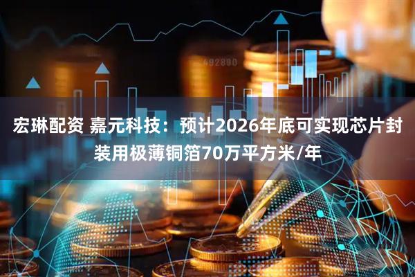 宏琳配资 嘉元科技：预计2026年底可实现芯片封装用极薄铜箔70万平方米/年