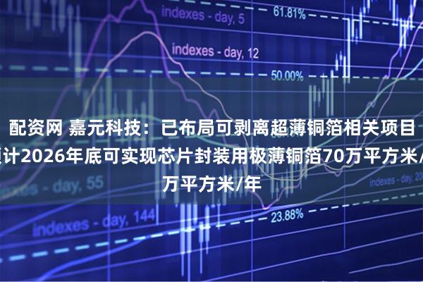 配资网 嘉元科技：已布局可剥离超薄铜箔相关项目 预计2026年底可实现芯片封装用极薄铜箔70万平方米/年