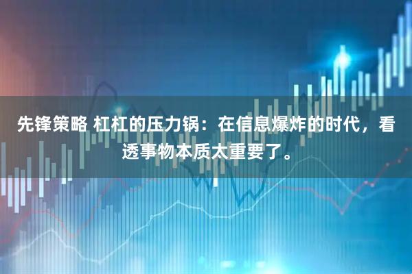 先锋策略 杠杠的压力锅:在信息爆炸的时代,看透事物本质太重要了。