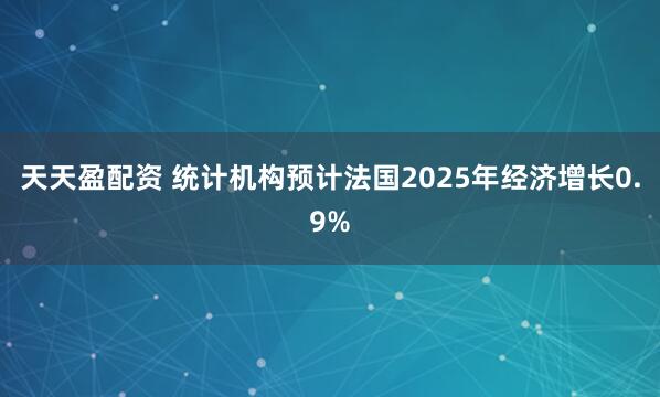 天天盈配资 统计机构预计法国2025年经济增长0.9%